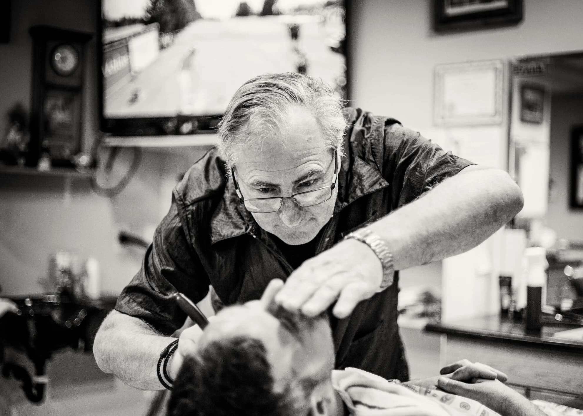 Authentic source photograph from Rooster’s Barbershop